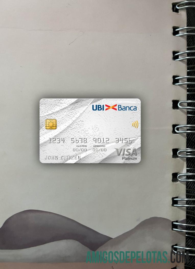 Itália UBI Bank Visa Platinum Cartão Photolook Front modelo